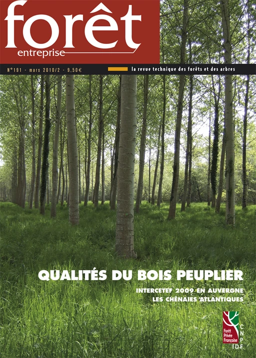 Forêt-entreprise n°191 -  CNPF-IDF - CNPF-IDF